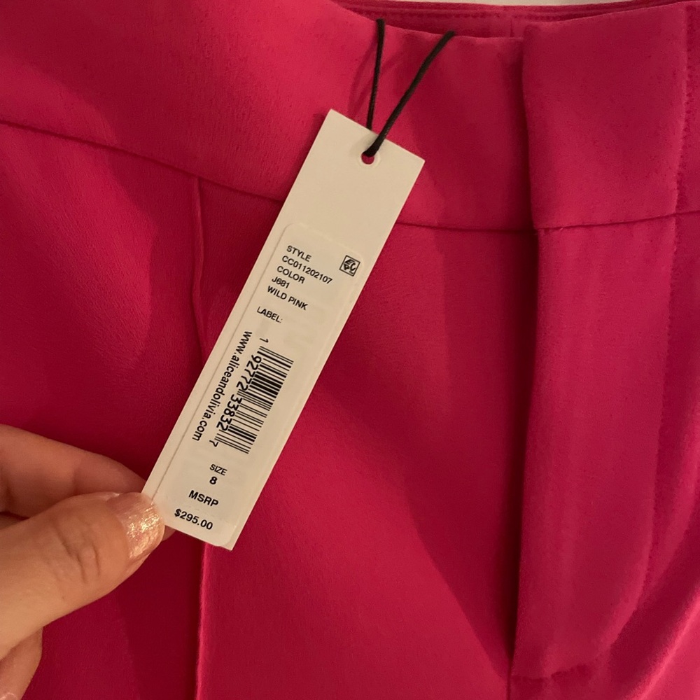 Alice + Olivia Pink Flare Boot Cut Pants - Picture 4 of 8